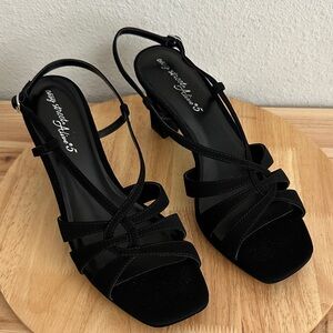 Easy Street Womens Valorie Heeled Sandals new black 9.5WW